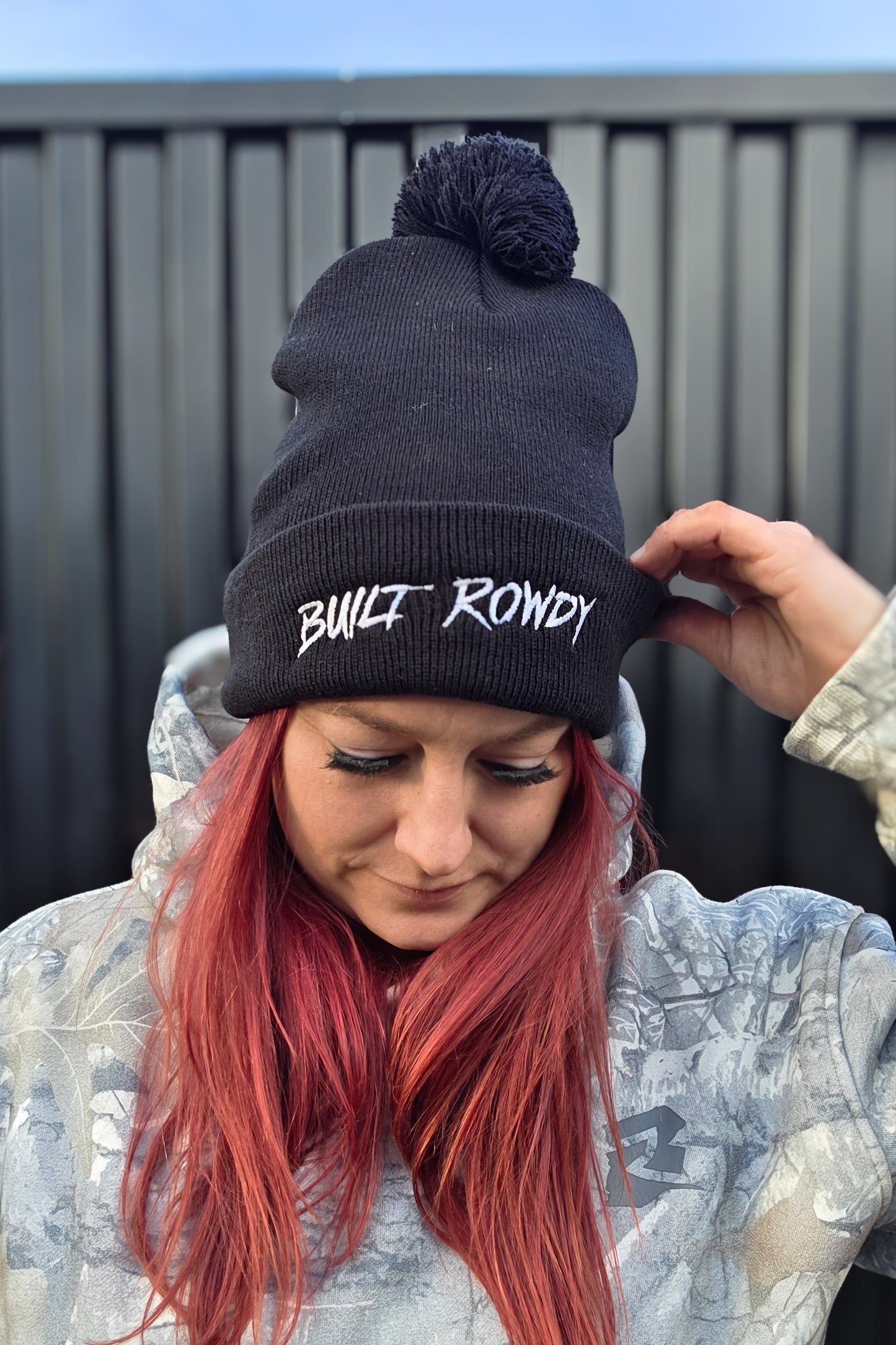 Black Pom Beanie