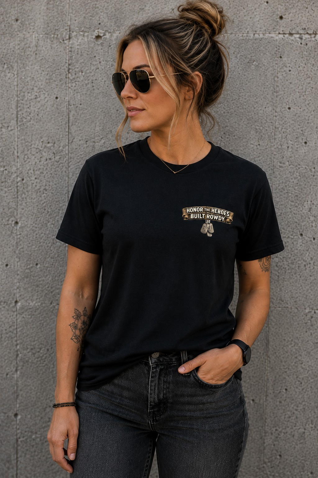 Honor The Heroes Black Tshirt (SMALL Only)