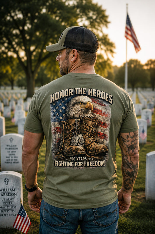 Honor The Heroes Military Green Tshirt