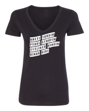Load image into Gallery viewer, Wheel Turnin V Neck Black (S, XL, 2X)